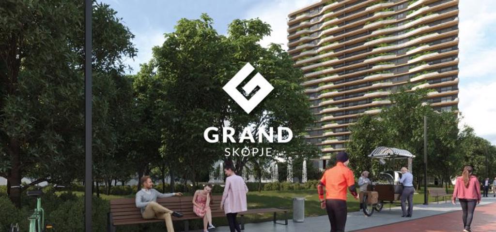 Construction works in the mixed use project Grand in Skopje
