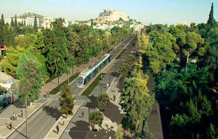 Works for the redevelopment of Vasilissis Olgas Avenue have just been initiated