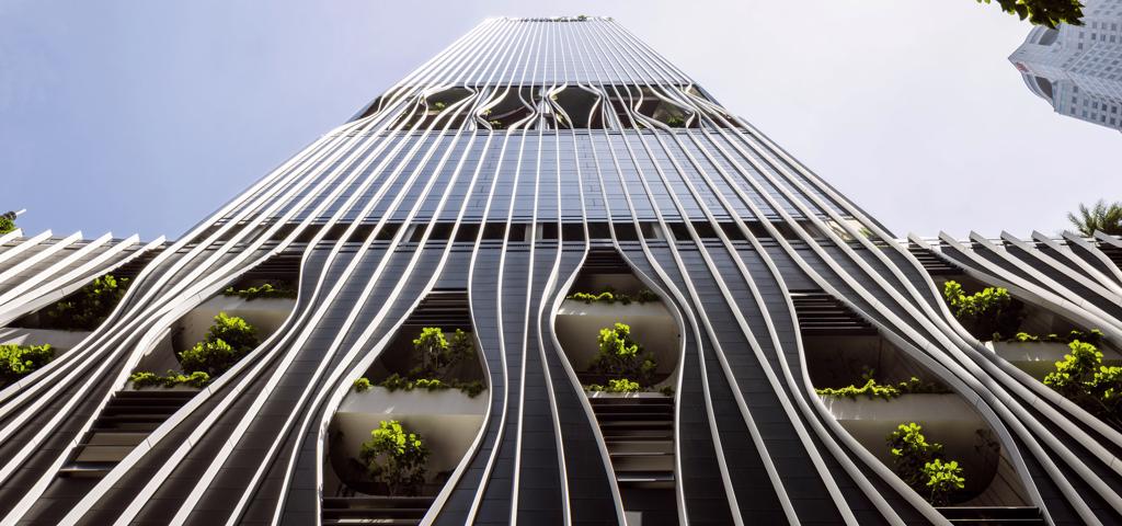 The CapitaSpring skyscraper in Singapore