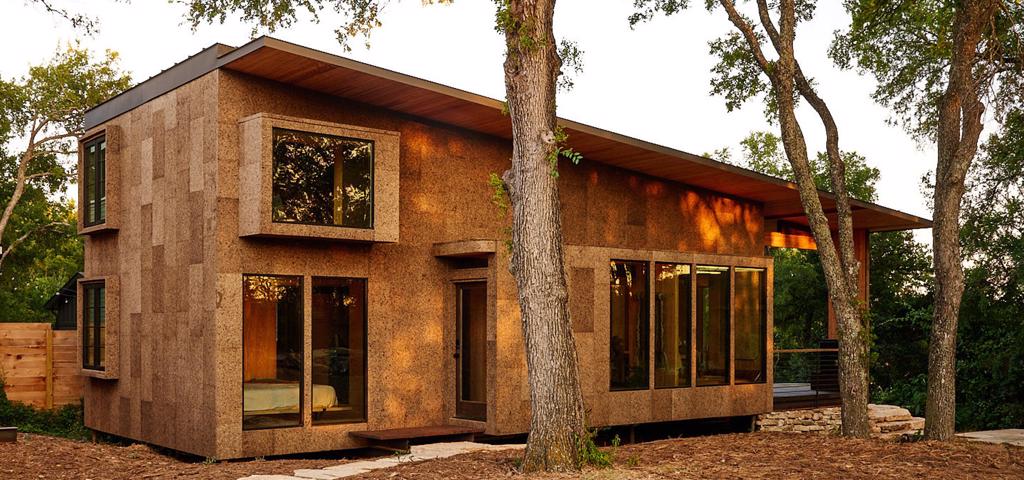 Κτίσμα από φύλλα ξύλου και φελλό  Κτίσμα από φύλλα ξύλου και φελλό