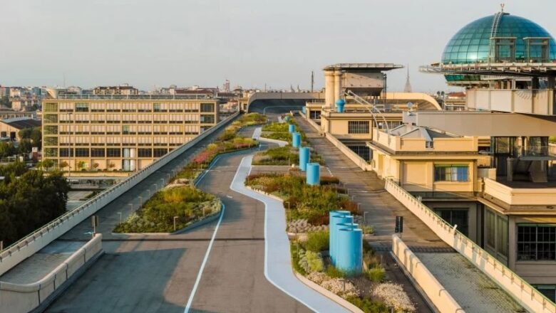 FIAT's Lingotto industrial unit in Turin under an impressive ...